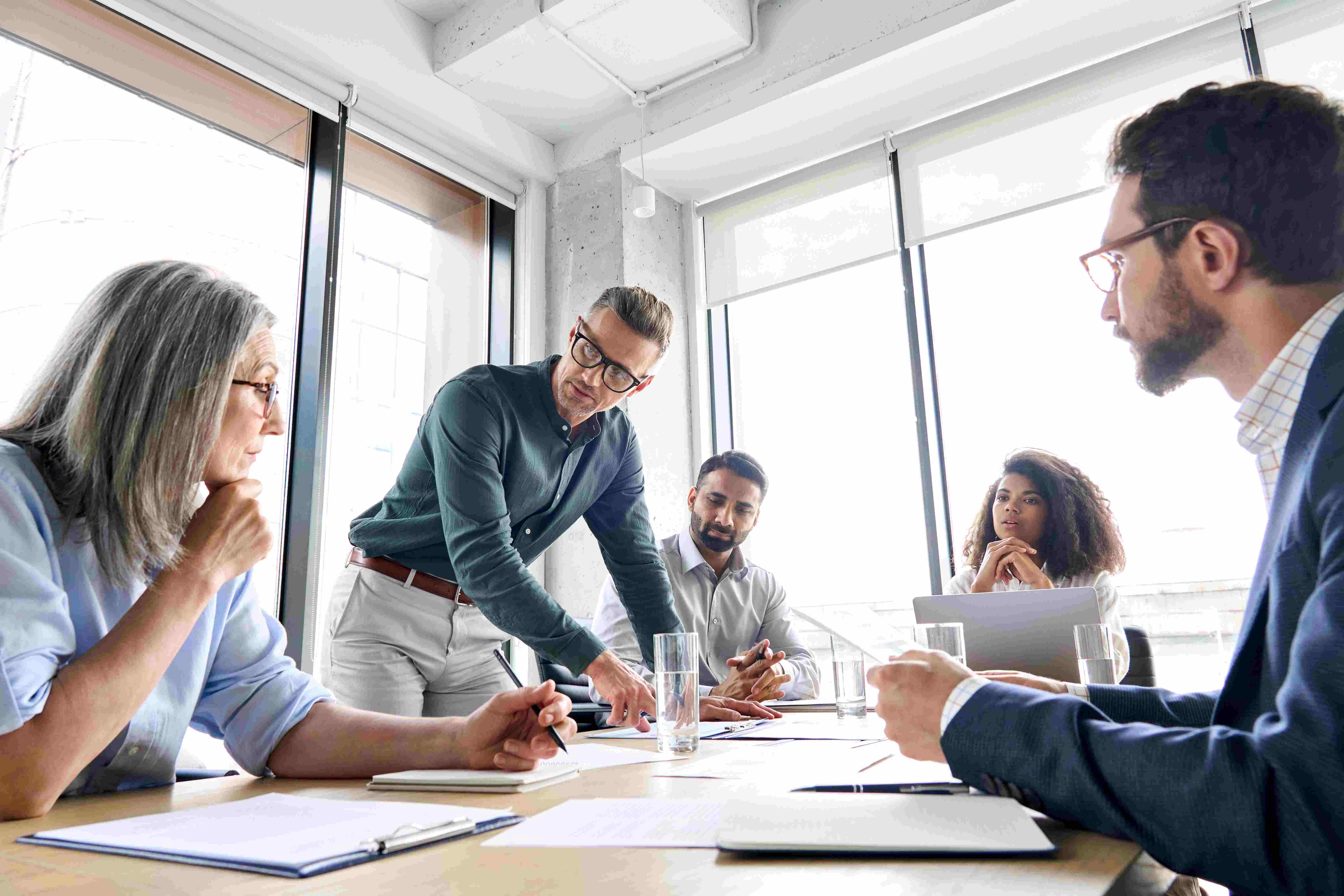 a man explaining his leadership development strategy